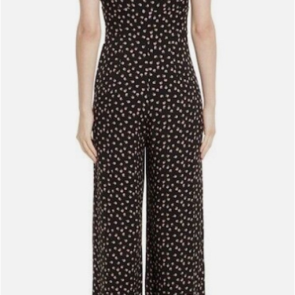 Free People Mia Black and Pink Rose Jumpsuit - Picture 3 of 6